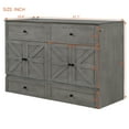 thumbnail image 4 of Queen Size Murphy Bed with Large Drawers & USB Ports, Brushed Gray, 4 of 10