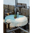 thumbnail image 2 of nqOlkjepod Teal Blue Sky Outdoor Tablecloth with Umbrella Hole & Zipper, Retro Farmhouse White Clouds Landscape Round Table Cover 54 Inch, Dining Waterproof Table Cloth Protector for Patio/Party, 2 of 7