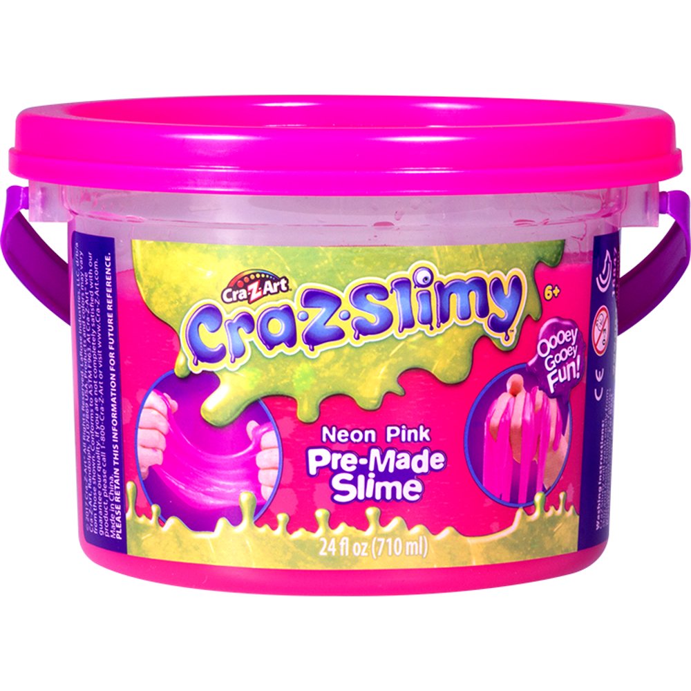 CraZArt Premade Slime Bucket 24oz Pink