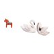 thumbnail image 5 of Elegante conjunto de figuras de resina de caballo y cisne de Dalecarlian para decoración del hogar, dormitorio, oficina, sala de estar, estantería, en, 5 of 8