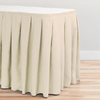 17 ft. Accordion Pleat Polyester Table Skirt Ivory - Walmart.com
