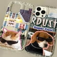 thumbnail image 5 of Funda para teléfono con diseño de gato y perro para iPhone 11, funda transparente a prueba de golpes para iPhone 16, 15, 14, 13, 12 Pro Max, XR, XS, X, 8, 7 Plus, SE, 5 of 5