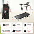 thumbnail image 6 of SubSun Adjustable Treadmills for Home and Office, Portable Treadmills with Handle, Foldable Treadmills with Silent Motor, 2.5HP Walking Pad Treadmill, Black/White, 6 of 6