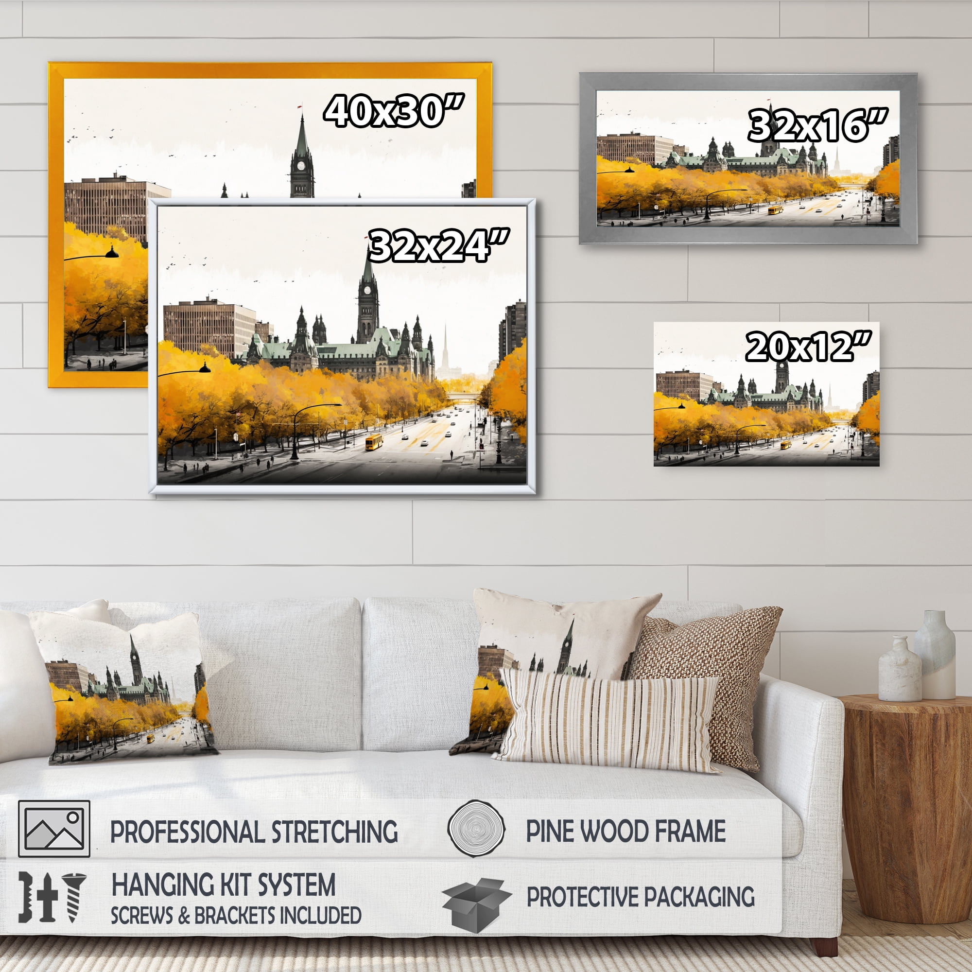 Designart Ottawa In The Fall II Canvas Wall Art