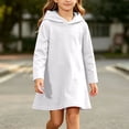 thumbnail image 5 of XYAIYT Long Sleeve Dresses for Girls Solid Color Long Sleeve Knee Length Dress Comfy Lightweight Kids Clothes, 5 of 6