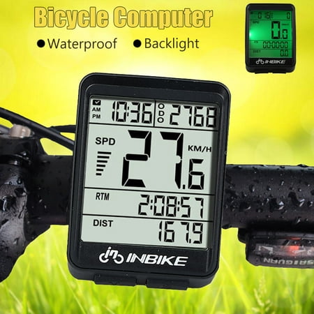 Inbike Wireless LCD Cycling Bike Cycle Computer Bicycle Speedometer Odometer (Best Affordable Bike Computer)