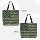 thumbnail image 2 of Fotbe Jungle Green Camo USA Flag Bolsa Tote con Estampado para Mujer, Bolsos con Cremallera, Bolsa de Hombro Casual de Gran Capacidad con Bolsillos Internos, 2 of 7