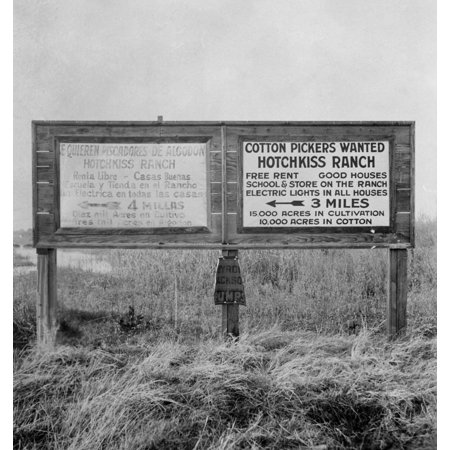 Migrant Line Sign Signs For Migrant Workers In Spanish And English History (24 x 36 ...