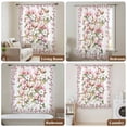 thumbnail image 6 of Spring Floral Sheer Curtains 45 Inches Long, Retro Pink Orchid Flowers Leaves Botanical Light Filering Curtains, Breathable Simi Curtain Privacy Drapes for Kitchen Bathroom Small Window Treatment, 6 of 9