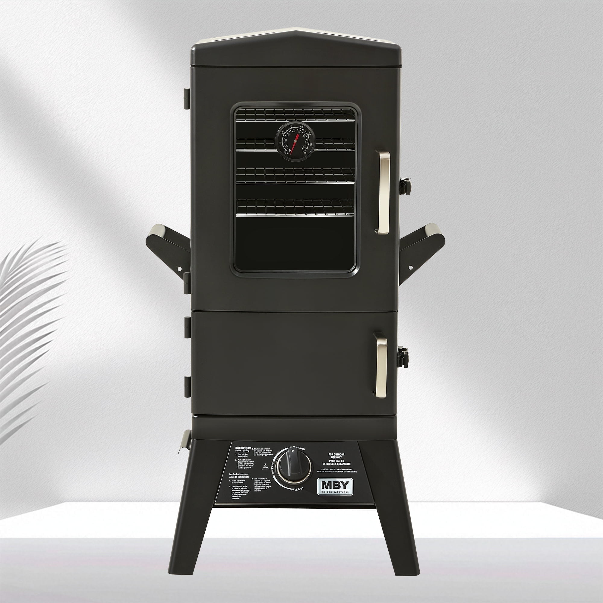 MAISON BACKYARDS Outdoor Vertical Propane Gas Smoker, 4 Removable