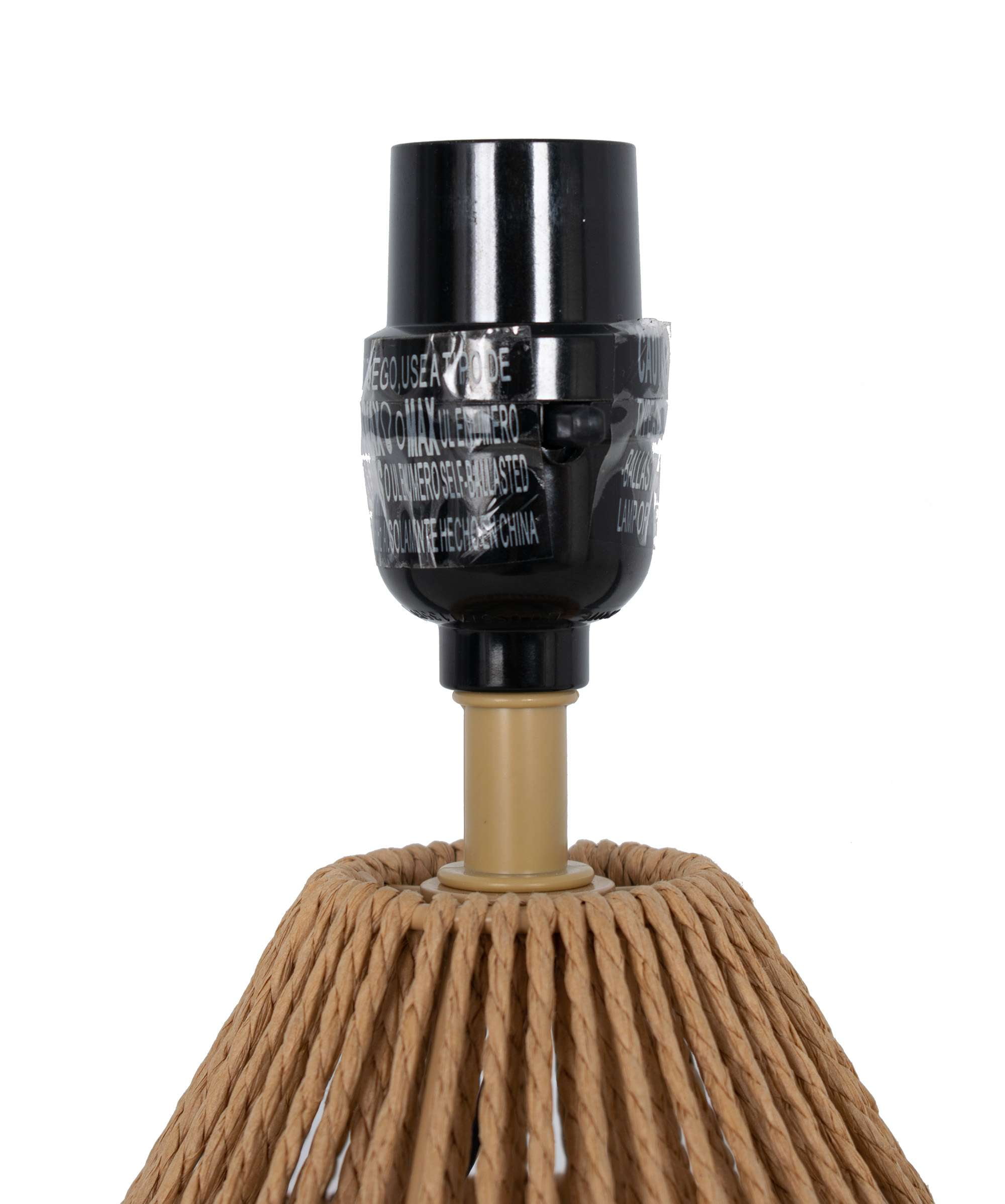 (4 pack) Mainstays 12.75" Rope Mini Lamp, Brown, 5.75 x 6.5 x 6.5" Lamp Shade
