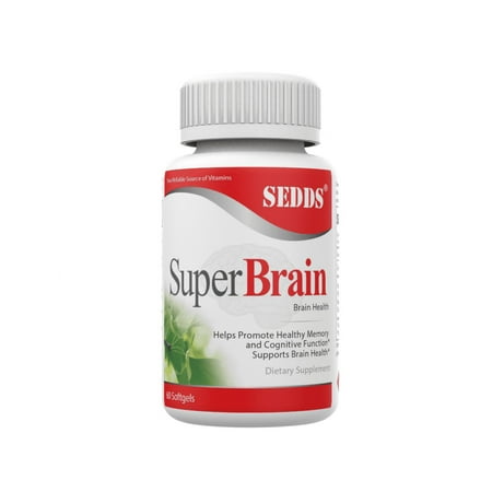 SEDDS Super Nootropic Brain Booster Supplement to Improve Memory, Boost Focus, Increase Mental Energy with Ginkgo Biloba Extract - 60 Softgel