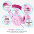 thumbnail image 4 of MEE audio KidJamz Wired Headphones w/ 3.5mm Plug, Safe Listening Kids Headset for School (Pink), 4 of 10