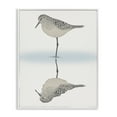 thumbnail image 4 of Stupell Industries Tranquil Sandpiper Bird Reflection Shallow Beach Shoreline Graphic Art White Framed Art Print Wall Art, Design by Ziwei Li, 4 of 5