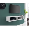 thumbnail image 2 of Martin Furniture 48" Shallow Wall Mounted Wood Media Console in White, 2 of 4