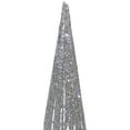 thumbnail image 6 of Northlight LED Lighted Glittered Outdoor Christmas Cone Tree - 23.5" - Silver - Set of 3, 6 of 7