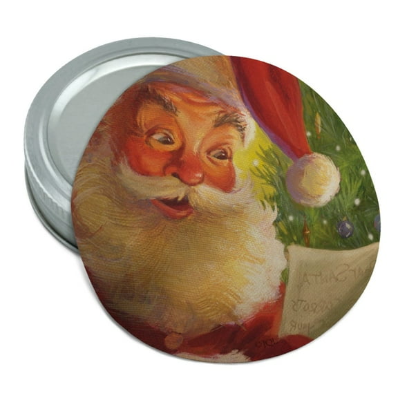 Christmas Holiday Note Left for Santa Round Rubber Non-Slip Jar Gripper Lid Opener