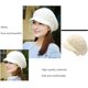 thumbnail image 4 of Gorro de punto cálido de invierno para mujer, gorro holgado con visera, gorro de pico de pato de ala corta cálido de felpa para mujer, blanco, 4 of 5