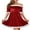 Red 1, variant on Off Shoulder Fuzzy Trim Dress for Women Short Sleeve Christmas Mini Dress