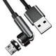 thumbnail image 3 of Cable de datos USB con conector magnético giratorio negro, soporte de carga USB, teléfono móvil, portátiles, tabletas, 2m, 3 of 5