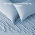 thumbnail image 5 of Sleep Zone Jersey Knit Sheet Set, Blue Twin, 3 Pieces, 14 Inch Deep Pocket Bedding, 5 of 10