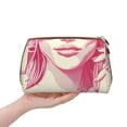 thumbnail image 5 of Bingfone Ace Of Diamonds Lady Print Leather Makeup Bag, Portable Hand-held Zipper Female Cosmetic Bag Toiletry Bag, Suitable for Home and Travel, 5 of 6