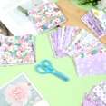 thumbnail image 5 of LINFANG 120Pcs 5" x 5" Quilting Cotton Fabric Squares with Wavy Edges Charm Packs for Quilting, Fabric Scraps Floral Squares for Sewing DIY Patchwork, 5 of 9
