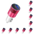 thumbnail image 1 of Sidaley Reemplazo del adaptador de carga del coche 3.1A Universal de carga rápida Antiflaming Toma de corriente Accesorios White Rose Rosa blanca 10piezas, 1 of 6