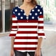 thumbnail image 1 of Fiudx Ofertas Flash Del Día Camiseta Estampada a La Moda para Mujer, Blusa con Mangas 3/4, Camisetas Informales con Cuello En V, 1 of 5