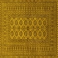 thumbnail image 1 of Ahgly Company Machine Washable Indoor Square Southwestern Yellow Country Area Rugs, 6' Square, 1 of 4
