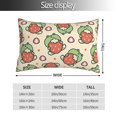 thumbnail image 2 of Pofeuu Frog Hold Strawberry Print Polyester Microfiber Plush Pillowcases, Super Soft and Cozy Pillow Case Covers with Envelop Closure（Pillow core not included）-14"x20", 2 of 6