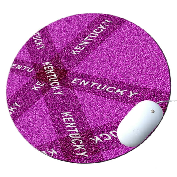 KuzmarK Round Mousepad / Hot Pad / Trivet - Kentucky Pink Pride