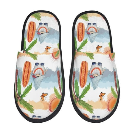

Tideii Gnome and Surfing for Home Indoor Cotton Slippers Autumn and Winter EVA Plush Slippers Household Supplies Unisex-Medium