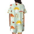 thumbnail image 3 of Bixox Women's Mushroom Bee Printed Pajama Set 2 Piece Lounge Set Top and Shorts Soft Pajamas, Shorts with Pockets, 3 of 7