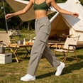 thumbnail image 5 of Inleife Women's Cargo Pants Elastic Waistband Drying Hiking Pants with Pockets, 5 of 6