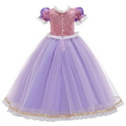 Girls Princess Costume Birthday Christmas Halloween Cosplay Carnival Fancy Dress,Child 3t