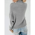 thumbnail image 2 of Sherrylily Winter Women Sweaters Casual Cable Knit Turtleneck Pullover Loose Chunky Jumper S-2XL, 2 of 4
