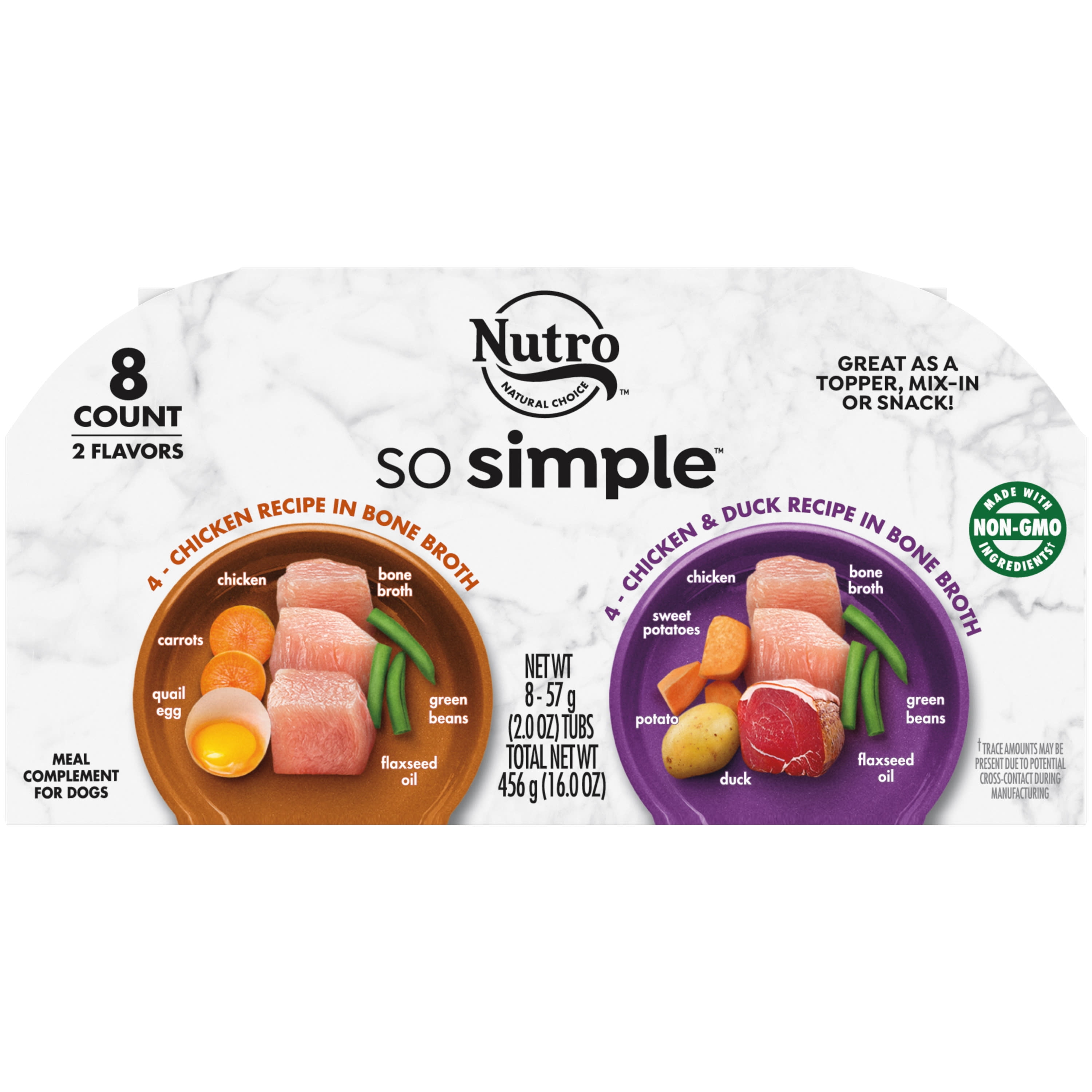NUTRO So Simple Chicken, Chicken & Duck in Bone Wet Dog Food Variety