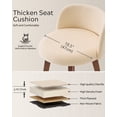 thumbnail image 4 of EYYTHUNG 26" Counter Height Bar Stools Set of 3 Mid Century Modern Farmhouse Swivel Barstools Chenille Fabric Upholstered Bar Height Island Chairs, Brown/Beige, 4 of 9