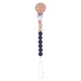 thumbnail image 1 of Productos para bebés Cadena para chupete con clip redondo de haya para apaciguar al bebé Perlas de silicona Perlas de haya anti-cadena, 1 of 6