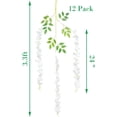 thumbnail image 2 of 12 Pack Artificial Flowers Silk Wisteria Vine Ratta Hanging Flower (Red), 2 of 5