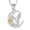 S/Gold, variant on Hummingbird Rose Moon Urn Pendant Cremation Jewelry for Ashes Keepsake Memory Necklace Memorial Jewelry