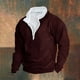 thumbnail image 1 of Blusa y camisa de manga larga con cuello alto para hombre, sudadera informal con capucha, cuello alto retro, cremallera, manga larga, holgada, blusa para hombre, 1 of 3