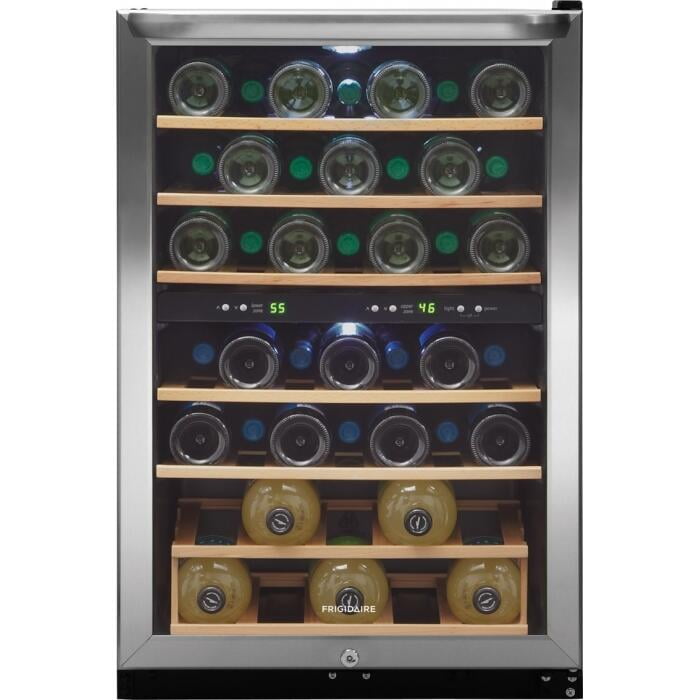 FFWC3822QS TwoZone Wine Cooler with 38 Bottle Capacity Wooden Shelves