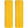 thumbnail image 1 of XINQIHANG 2 Rolls Decor Mesh Poly Ribbons 10 Inch x 30 Feet Each Roll Metallic Foil Mesh Ribbon Christmas Tree Decorative Mesh Rolls for Xmas Wreaths,Swags and Home Decorating (Yellow/Gold Foil), 1 of 6
