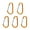 Gold, variant on D-Shaped Aluminum Carabiner Clip - Keychain Clip, Backpack Clip, Keychain Clip, Water Bottle Clip, Secure Keychain - Spring Snap Key Chain Clip Hook Buckle (4/5/6 Pcs)