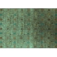 thumbnail image 1 of Ahgly Company Machine Washable Indoor Rectangle Oriental Turquoise Blue Industrial Area Rugs, 5' x 8', 1 of 4