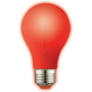 Great Value LED Light Bulb, 7.5 W (60 W Equivalent), A19, E26 Medium Base, Non-Dimmable, Red, 2-Pack