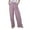 Purple, variant on MIASHUI Women's Designer Wide Leg Casual Pants with Tie Waist Solid Color Lounge Trousers Loose Comfortable Daily Long Boho Maxi Length Pants for Women Khaki,L