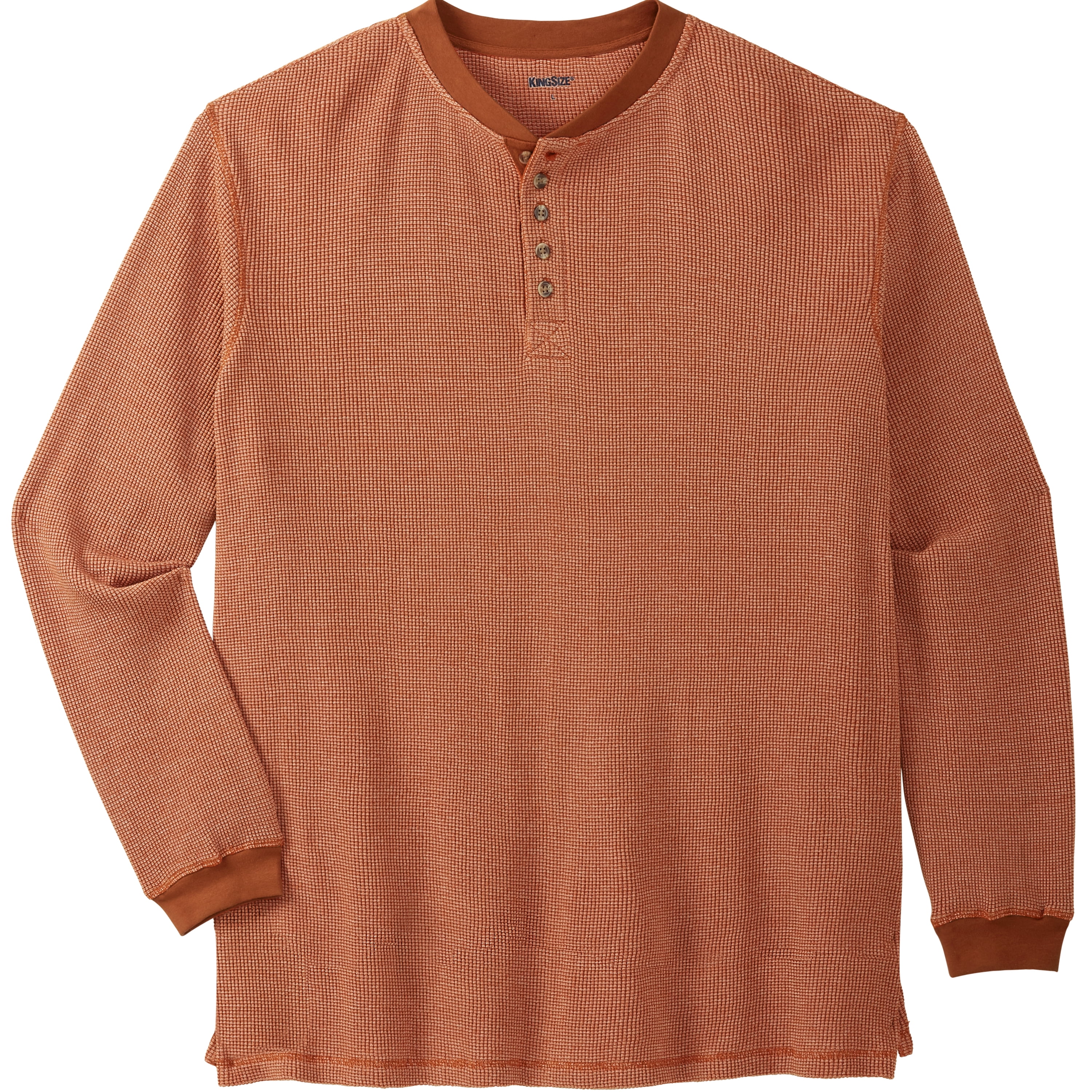 Kingsize KingSize Men's Big & Tall WaffleKnit Thermal Henley Tee